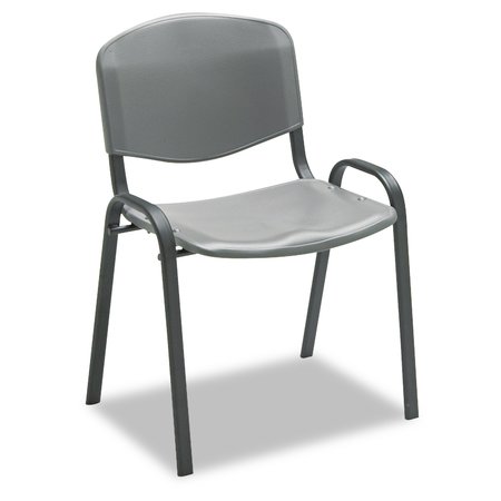 SAFCO Charcoal Stack Chair, 17-3/4" L 30-1/2" H, Polypropylene Seat 4185CH